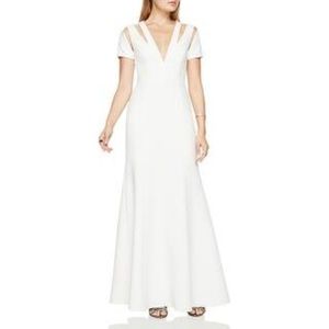 New BCBG MAXAZRIA Estrella Cutout Dress off white